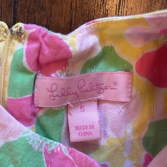 Lilly Pulitzer Floral Dress Girls SZ 5 - Picture 2 of 8